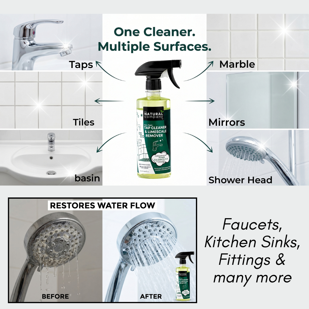 The Natural Company — Non Toxic Tap Cleaner & Limescale Remover | 500ml Spray